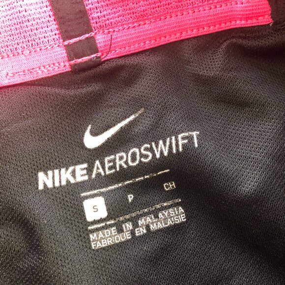 Nike Shorts Womens Small Black Pink Lined Performance AeroSwift Running Tennis - Picture 3 of 13